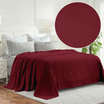 Superior Nobel Cotton Textured Chevron Lightweight Woven Blanket