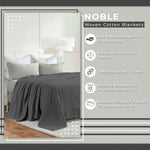 Superior Nobel Cotton Textured Chevron Lightweight Woven Blanket