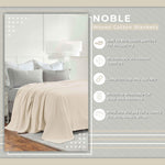 Superior Nobel Cotton Textured Chevron Lightweight Woven Blanket