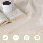 Superior Nobel Cotton Textured Chevron Lightweight Woven Blanket
