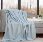 Superior Nobel Cotton Textured Chevron Lightweight Woven Blanket