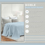 Superior Nobel Cotton Textured Chevron Lightweight Woven Blanket