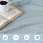 Superior Nobel Cotton Textured Chevron Lightweight Woven Blanket