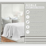 Superior Nobel Cotton Textured Chevron Lightweight Woven Blanket