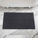 Superior Nora Cotton Thick Solid Checkered Washable Bath Mat Set of 2