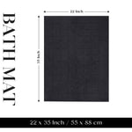 Superior Nora Cotton Thick Solid Checkered Washable Bath Mat Set of 2