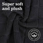 Superior Nora Cotton Thick Solid Checkered Washable Bath Mat Set of 2