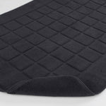 Superior Nora Cotton Thick Solid Checkered Washable Bath Mat Set of 2
