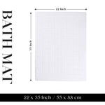 Superior Nora Cotton Thick Solid Checkered Washable Bath Mat Set of 2