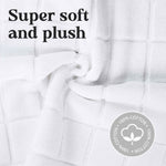 Superior Nora Cotton Thick Solid Checkered Washable Bath Mat Set of 2