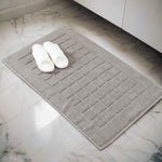 Superior Nora Cotton Thick Solid Checkered Washable Bath Mat Set of 2