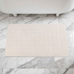 Superior Nora Cotton Thick Solid Checkered Washable Bath Mat Set of 2
