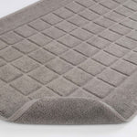 Superior Nora Cotton Thick Solid Checkered Washable Bath Mat Set of 2