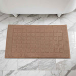 Superior Nora Cotton Thick Solid Checkered Washable Bath Mat Set of 2