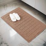 Superior Nora Cotton Thick Solid Checkered Washable Bath Mat Set of 2