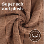 Superior Nora Cotton Thick Solid Checkered Washable Bath Mat Set of 2
