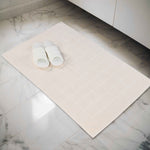 Superior Nora Cotton Thick Solid Checkered Washable Bath Mat Set of 2