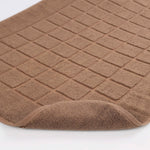 Superior Nora Cotton Thick Solid Checkered Washable Bath Mat Set of 2
