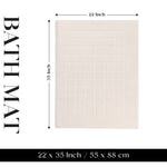 Superior Nora Cotton Thick Solid Checkered Washable Bath Mat Set of 2