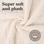 Superior Nora Cotton Thick Solid Checkered Washable Bath Mat Set of 2