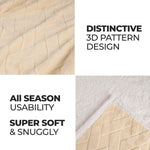Sherpa Fleece Blanket Reversible Plush Fluffy Nuuk Jacquard