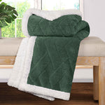 Sherpa Fleece Blanket Reversible Plush Fluffy Nuuk Jacquard