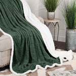 Sherpa Fleece Blanket Reversible Plush Fluffy Nuuk Jacquard