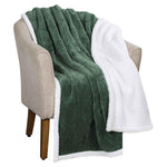 Sherpa Fleece Blanket Reversible Plush Fluffy Nuuk Jacquard