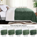 Sherpa Fleece Blanket Reversible Plush Fluffy Nuuk Jacquard