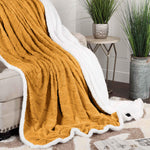 Sherpa Fleece Blanket Reversible Plush Fluffy Nuuk Jacquard