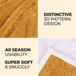 Sherpa Fleece Blanket Reversible Plush Fluffy Nuuk Jacquard
