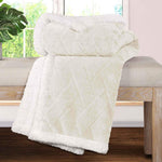 Sherpa Fleece Blanket Reversible Plush Fluffy Nuuk Jacquard