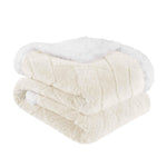 Sherpa Fleece Blanket Reversible Plush Fluffy Nuuk Jacquard