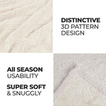Sherpa Fleece Blanket Reversible Plush Fluffy Nuuk Jacquard