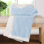 Sherpa Fleece Blanket Reversible Plush Fluffy Nuuk Jacquard