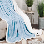 Sherpa Fleece Blanket Reversible Plush Fluffy Nuuk Jacquard