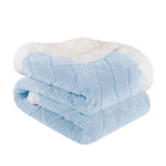 Sherpa Fleece Blanket Reversible Plush Fluffy Nuuk Jacquard