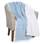 Sherpa Fleece Blanket Reversible Plush Fluffy Nuuk Jacquard