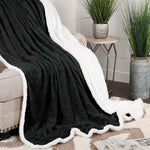 Sherpa Fleece Blanket Reversible Plush Fluffy Nuuk Jacquard