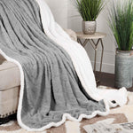 Sherpa Fleece Blanket Reversible Plush Fluffy Nuuk Jacquard