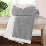 Sherpa Fleece Blanket Reversible Plush Fluffy Nuuk Jacquard