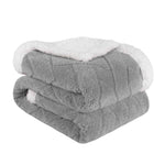 Sherpa Fleece Blanket Reversible Plush Fluffy Nuuk Jacquard