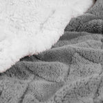 Sherpa Fleece Blanket Reversible Plush Fluffy Nuuk Jacquard