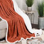 Sherpa Fleece Blanket Reversible Plush Fluffy Nuuk Jacquard