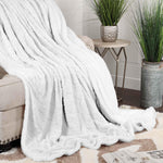 Sherpa Fleece Blanket Reversible Plush Fluffy Nuuk Jacquard
