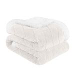 Sherpa Fleece Blanket Reversible Plush Fluffy Nuuk Jacquard