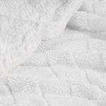 Sherpa Fleece Blanket Reversible Plush Fluffy Nuuk Jacquard
