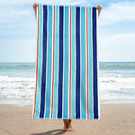 Ocean Stripe Oversized Cotton Beach Towel Set of 2 Piece
