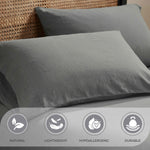 Orion Cotton Linen Garment Washed Deep Pocket Sheet Set
