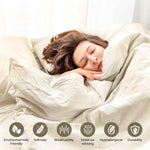 Cotton Linen Lightweight Breathable Duvet Cover Set